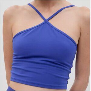 Gap Fit Low Support Brami Halter Cami Tank Magical Blue M